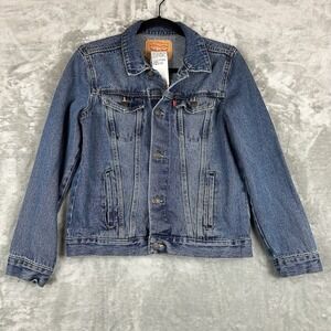 Levi's Jean Jacket Women's L Denim Blue Trucker Unisex 100% Cotton NEW